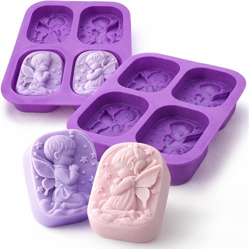 Soap Making Kit For Beginners - Angel Silicone Mold For Soap Making
