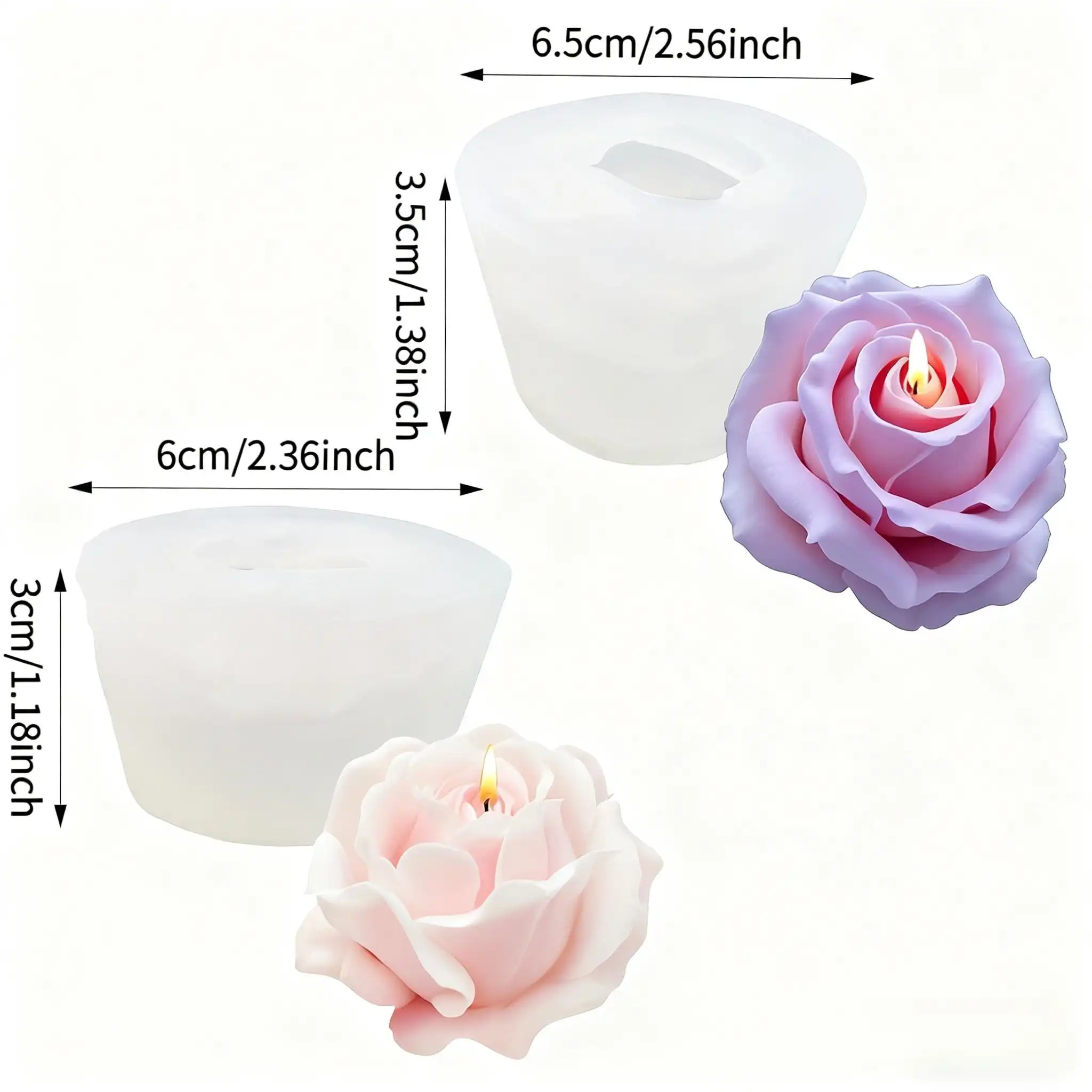 2-Piece Romantic 3D Rose Silic - Soap Making Gifts recension och pris