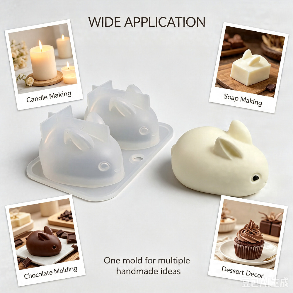 3D Mini Rabbit Silicone Mold F - Soap Making Instructions recension och pris