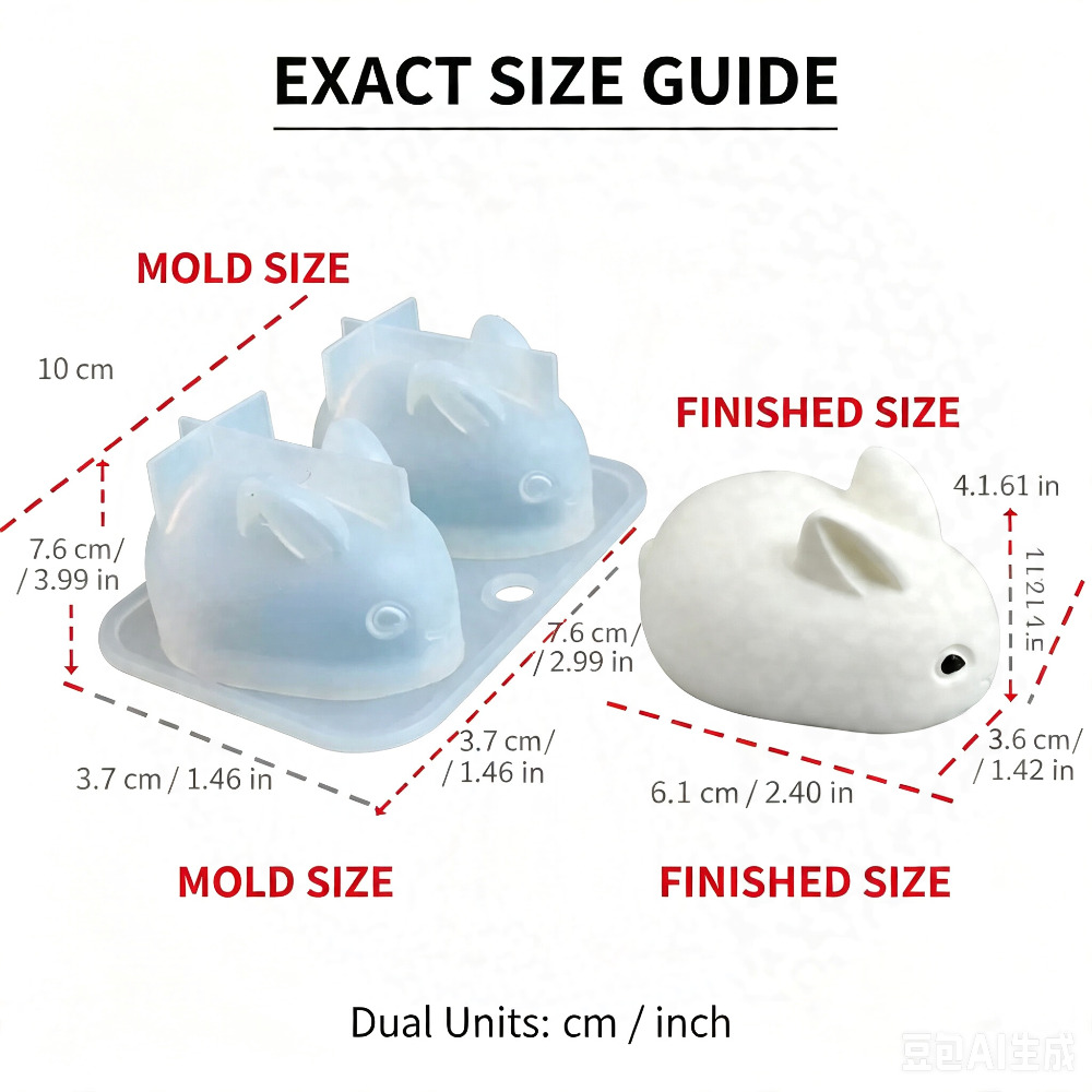 3D Mini Rabbit Silicone Mold F - Soap Making Instructions recension och pris