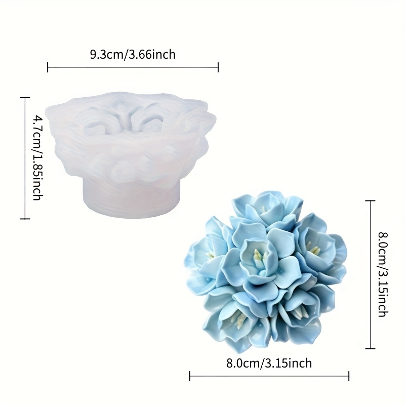 1 Hydrangea Candle Silicone Mo - Soap Making Ins recension och pris