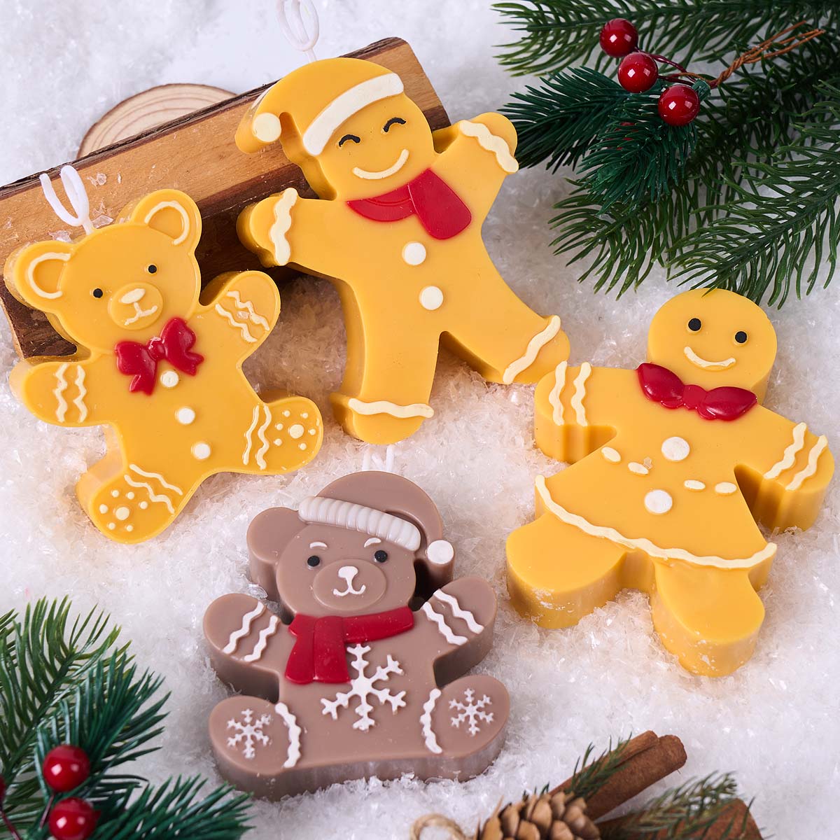 Gingerbread Man Bear Silicone  - Soap Making Gifts recension och pris