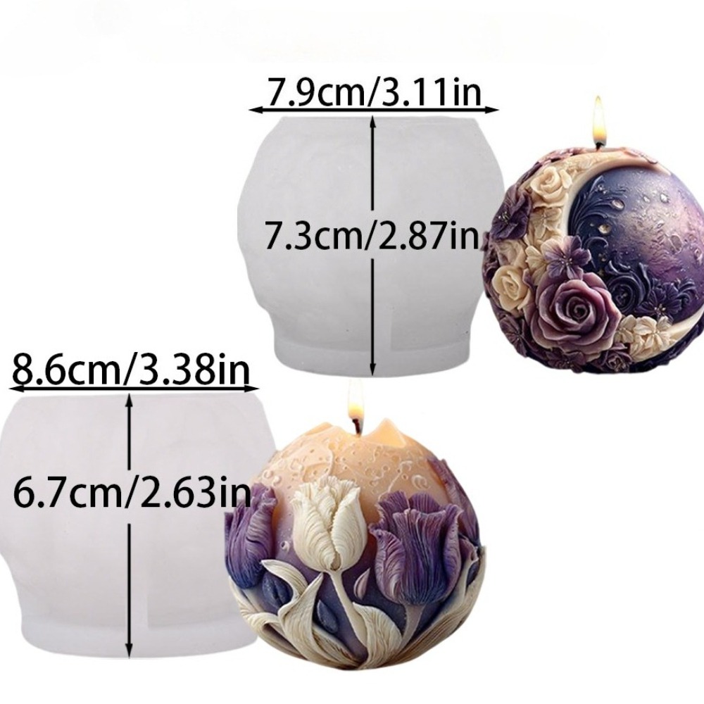 Moon Rose Tulip Ball Candle Si - Soap Making Gifts recension och pris